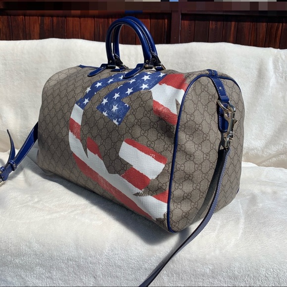 NWT Authentic Gucci UNICEF Flag Travel Duffle Bag Limited World Cup Edition - Picture 3 of 8